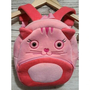 Kakoo Toddler Girl's Pink Cat Backpack One Size Plush Soft